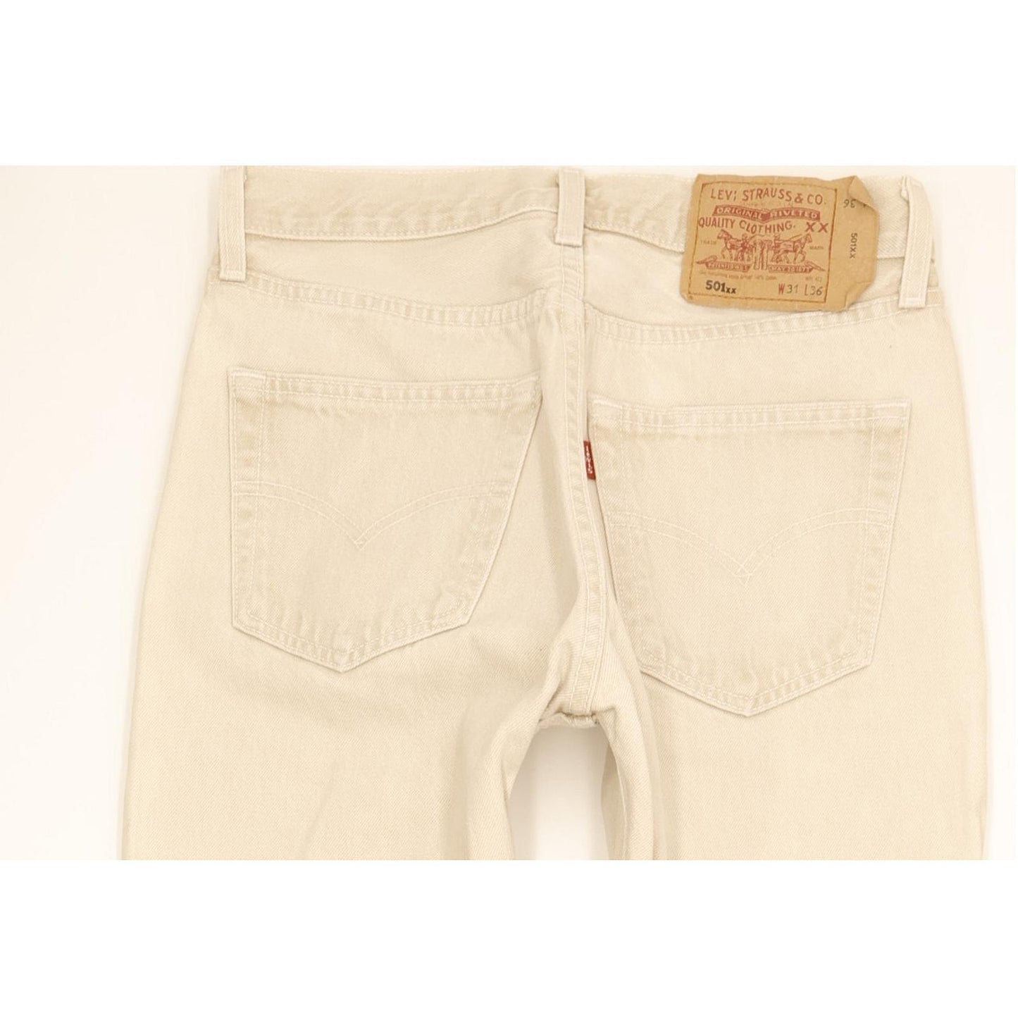 Levi's 501 Men Beige Straight Regular Jeans W30 L35