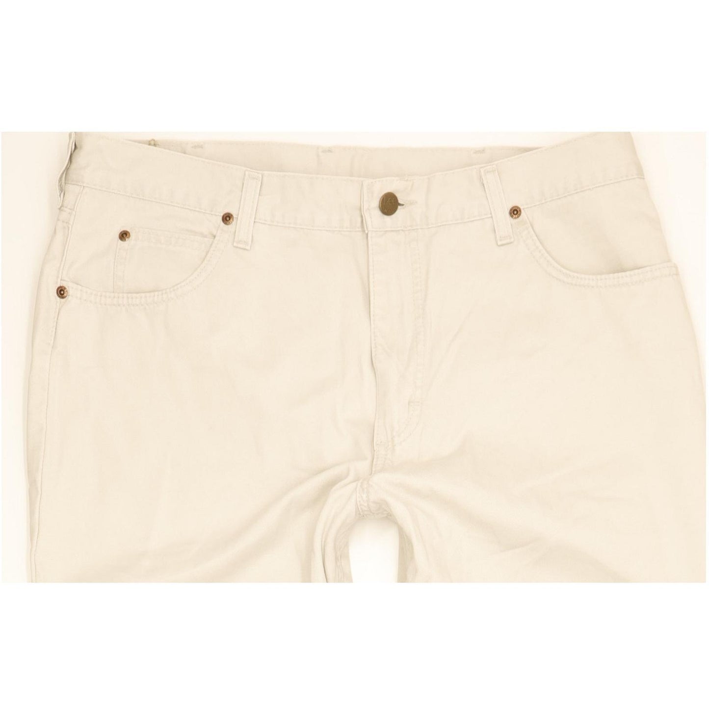 Lee Portland Men Beige Straight Regular Jeans W38 L30