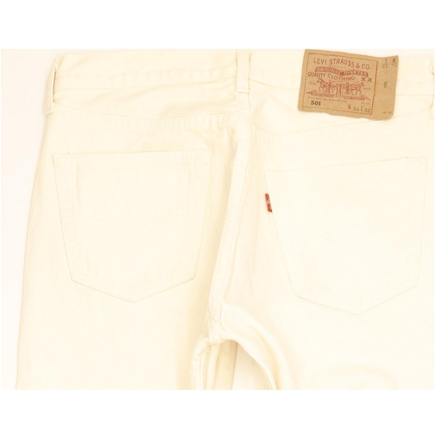 Levi's 501 Men Beige Straight Regular Jeans W33 L31