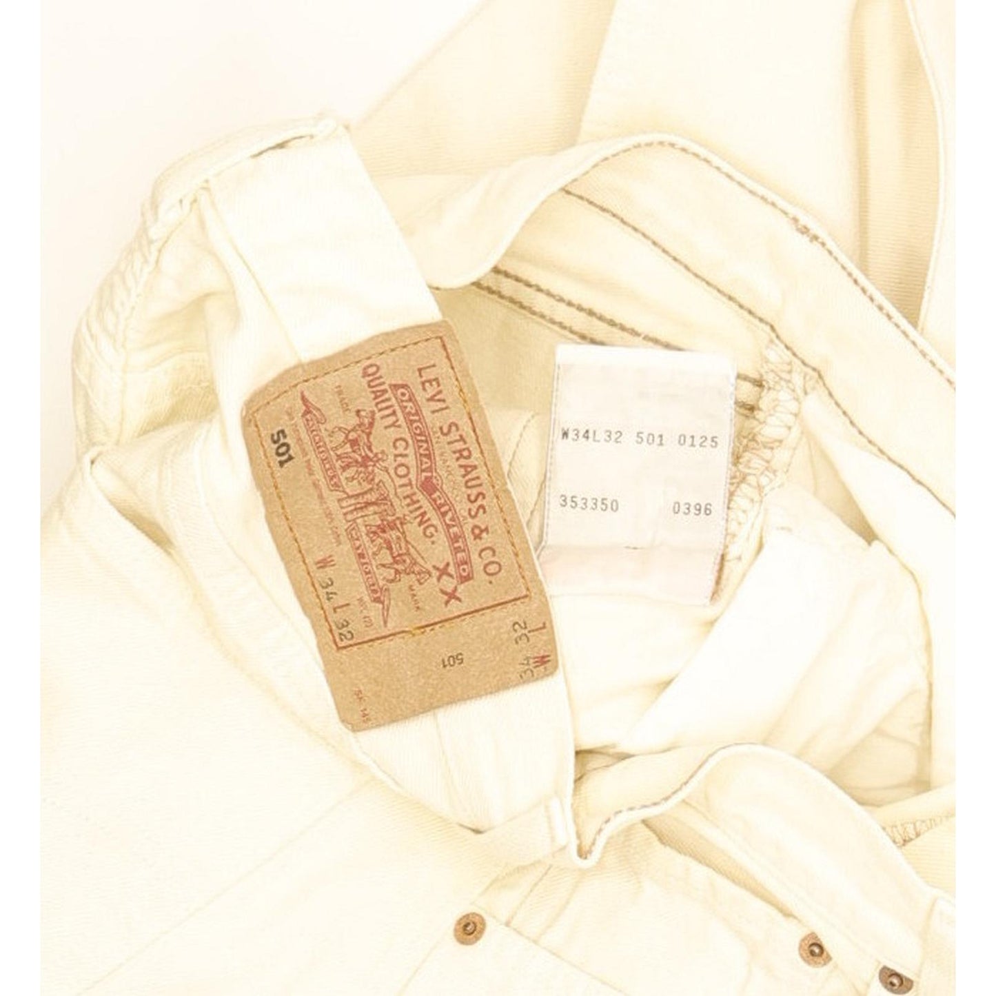 Levi's 501 Men Beige Straight Regular Jeans W33 L31
