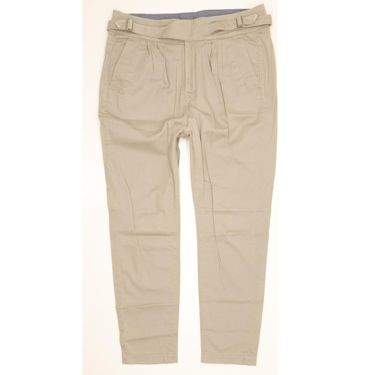 G-Star Bronson Army Boyfriend Grey Tapered Loose Chino Stretch Trousers High Waisted W27 L32