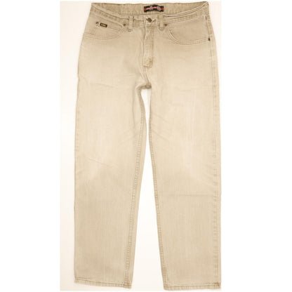 Lee Men Beige Straight Relaxed Jeans W34 L31