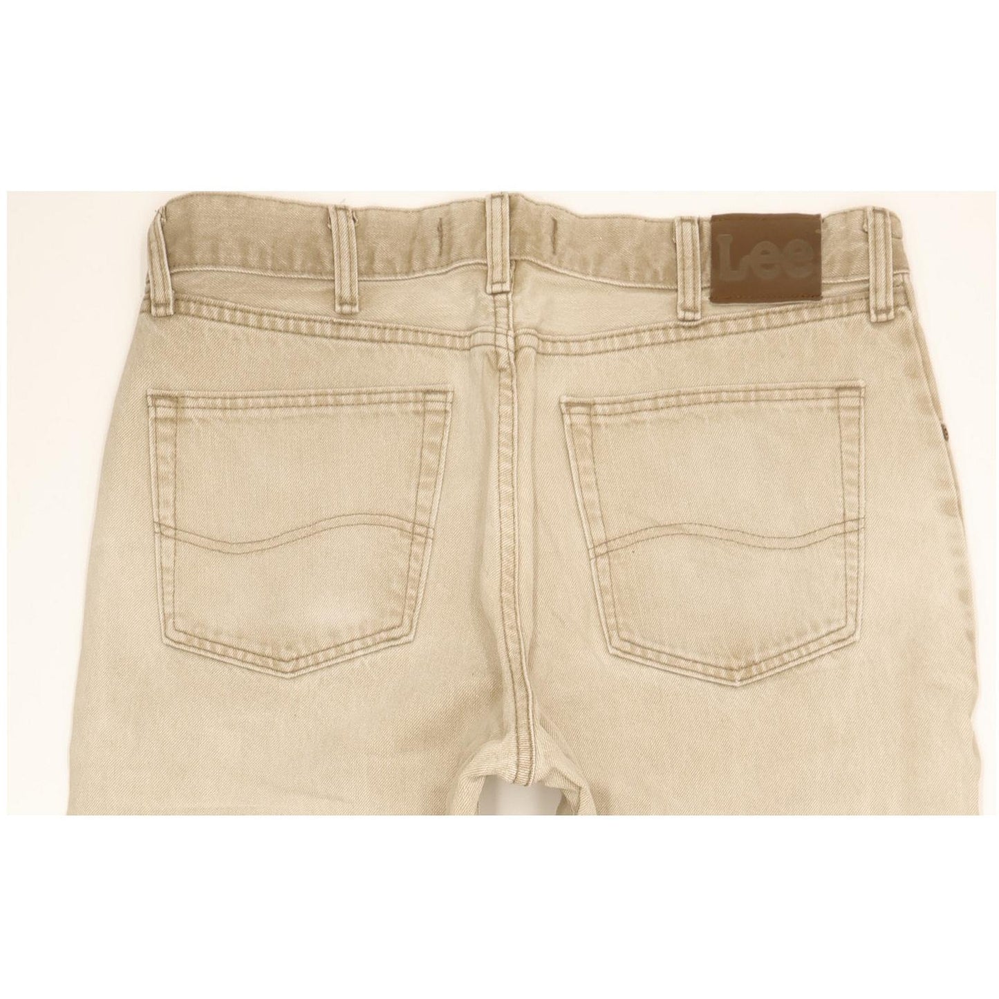 Lee Men Beige Straight Relaxed Jeans W34 L31