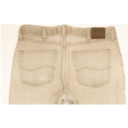 Lee Men Beige Straight Relaxed Jeans W34 L31