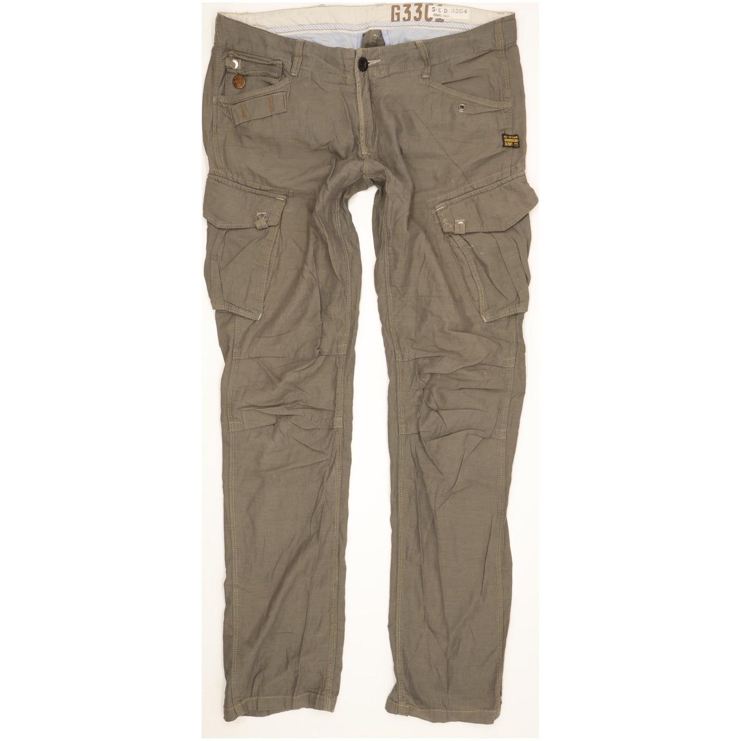 G-Star GS Rovic Women Grey Straight Loose Trousers W28 L32