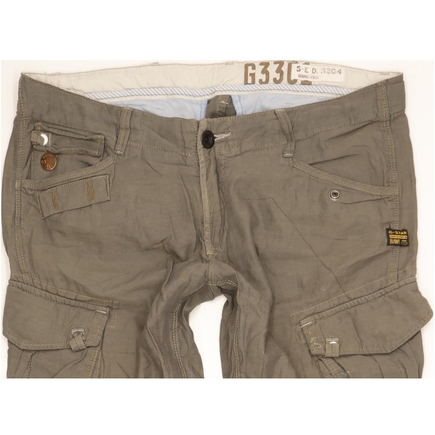 G-Star GS Rovic Women Grey Straight Loose Trousers W28 L32
