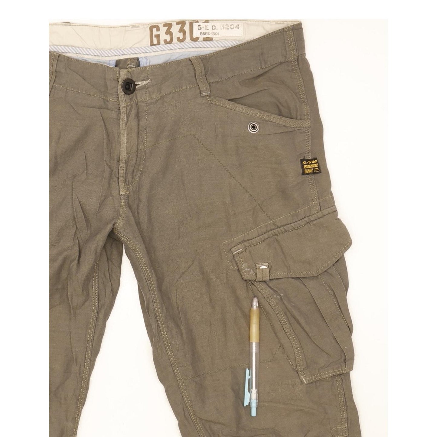 G-Star GS Rovic Women Grey Straight Loose Trousers W28 L32
