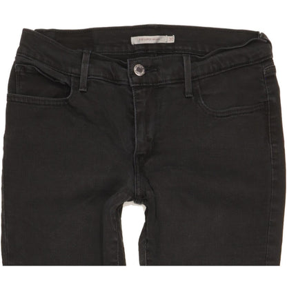 Levi's 710 Super Women Black Skinny Slim Stretch Jeans W30 L29