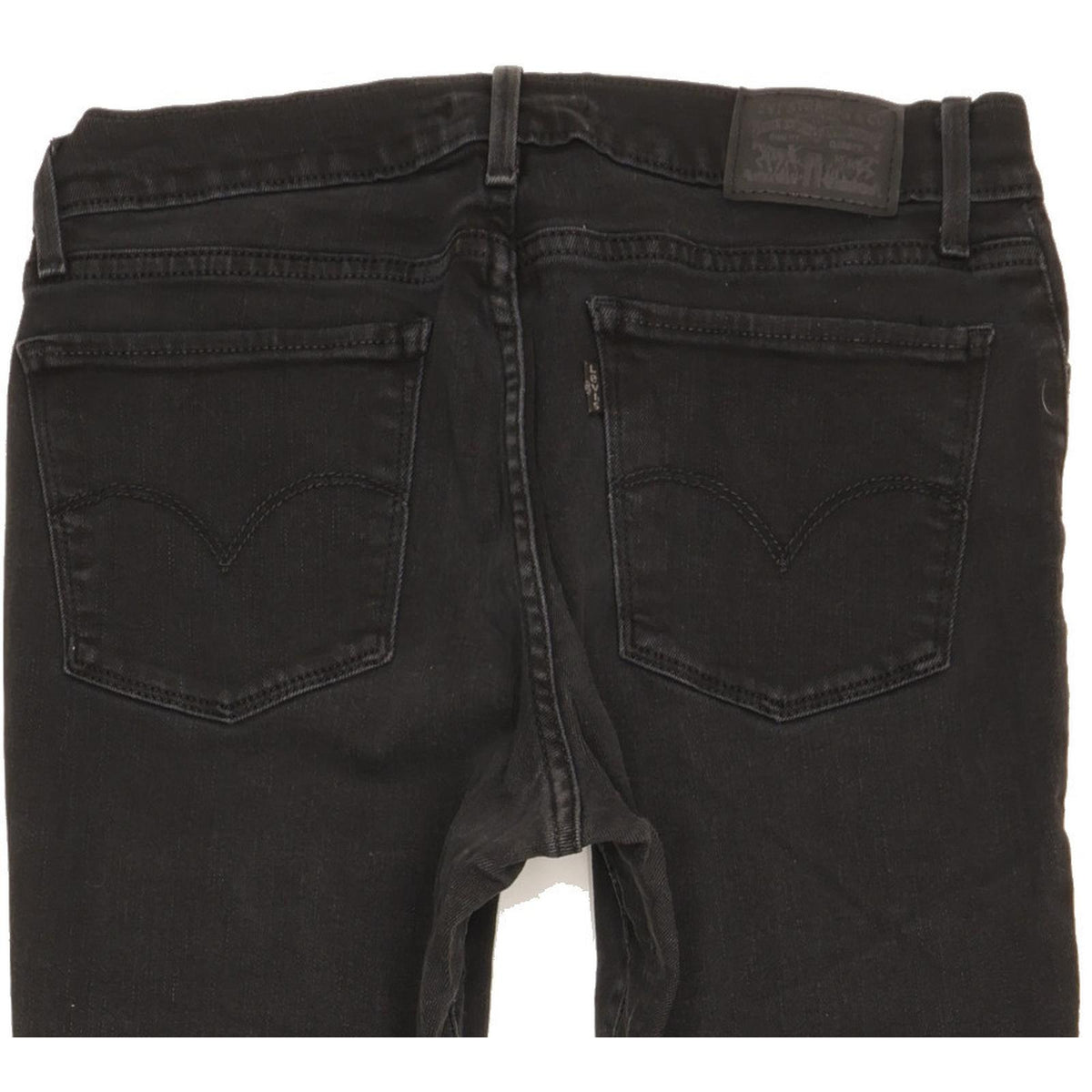 Levi's 710 Super Women Black Skinny Slim Stretch Jeans W30 L29