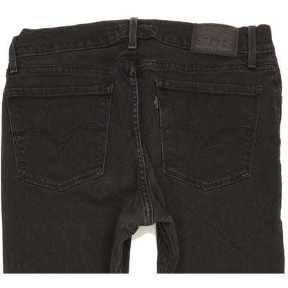 Levi's 710 Super Women Black Skinny Slim Stretch Jeans W30 L29