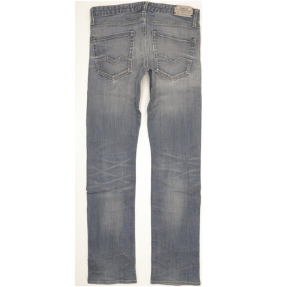 Replay Men Blue Straight Regular Stretch Jeans W33 L35