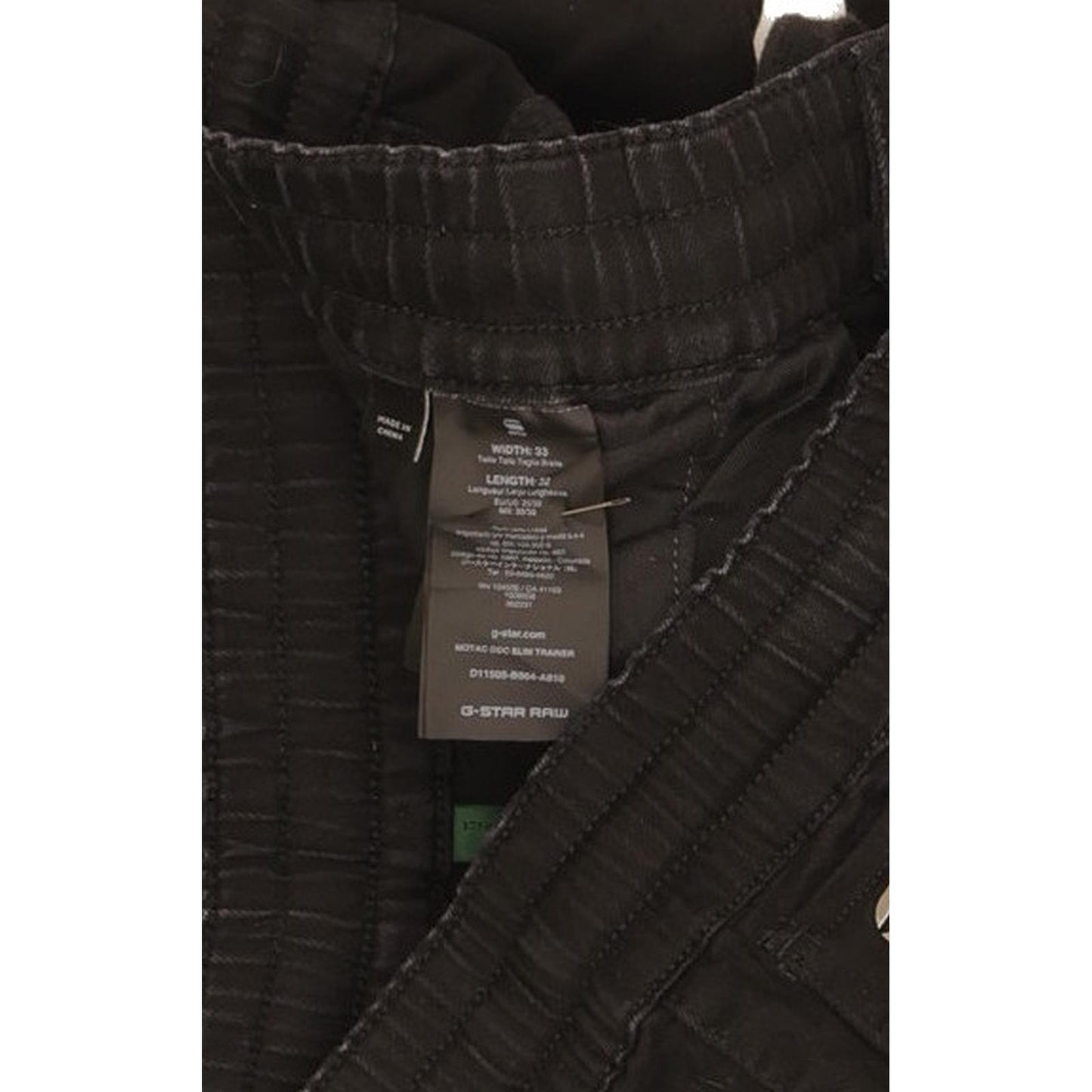 G-Star Motac Men Black Tapered Slim Jogger Stretch Jeans W33 L32