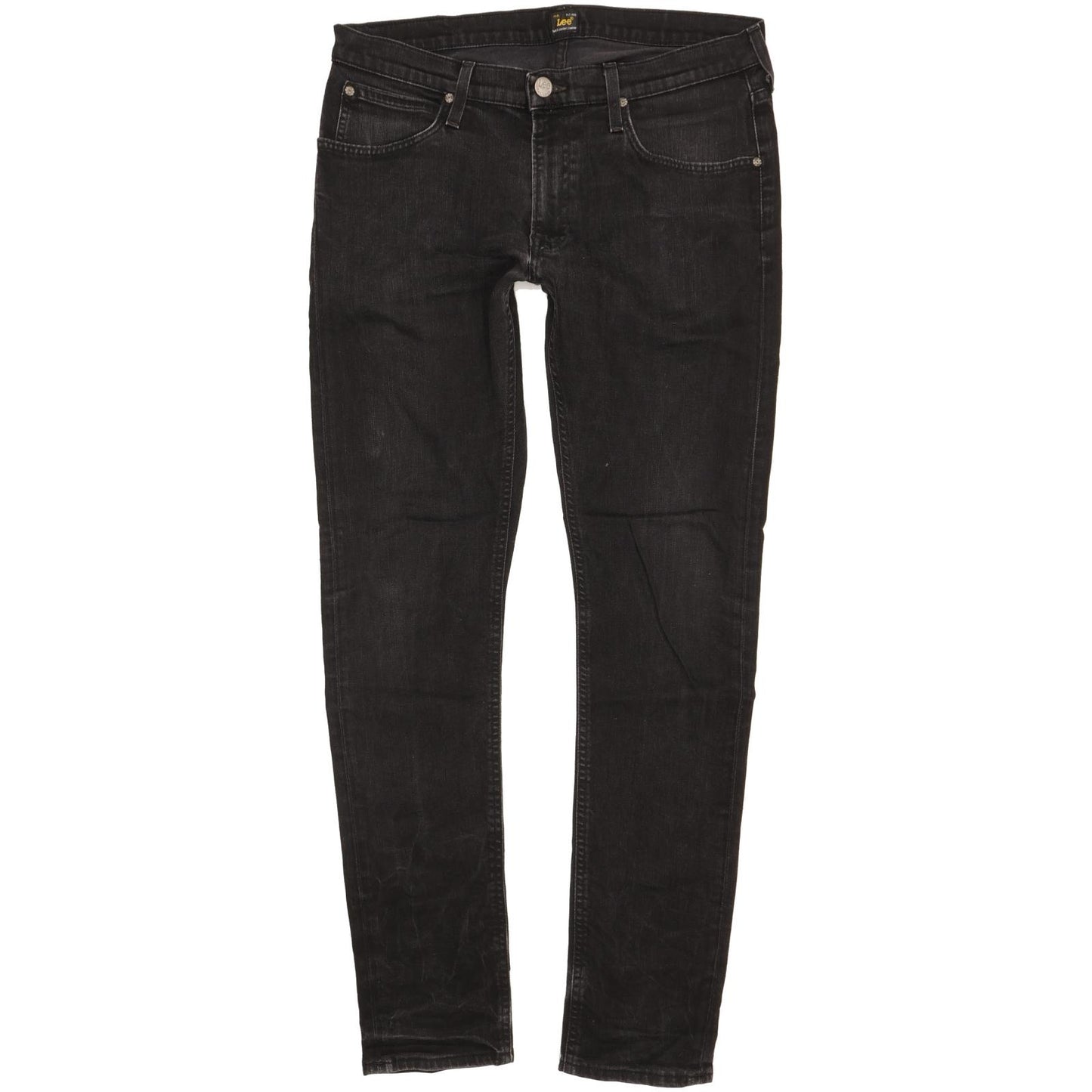 Lee Luke Men Black Skinny Slim Stretch Jeans W33 L32