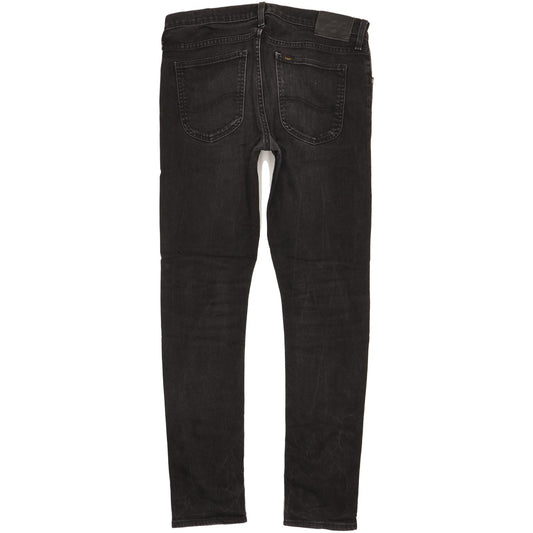 Lee Luke Men Black Skinny Slim Stretch Jeans W33 L32