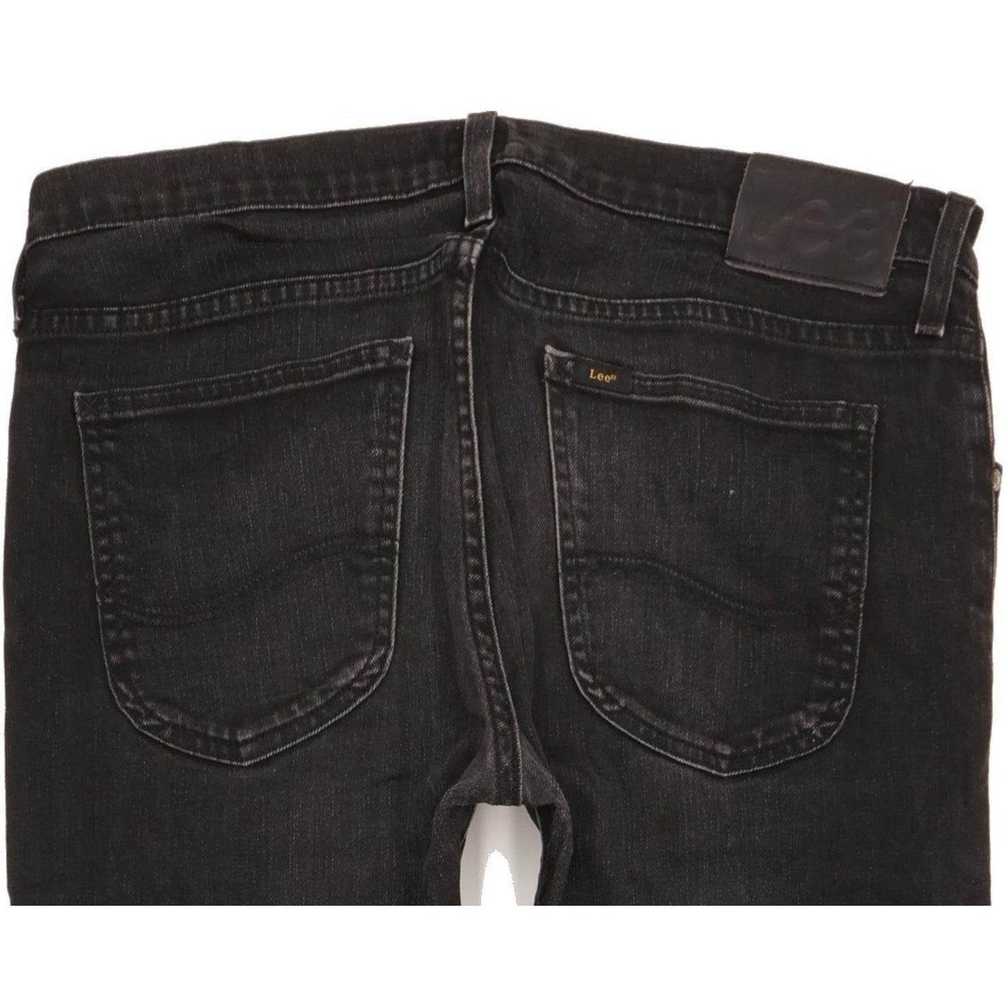 Lee Luke Men Black Skinny Slim Stretch Jeans W33 L32