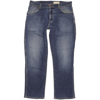 Wrangler Texas Men Blue Straight Regular Stretch Jeans W34 L30