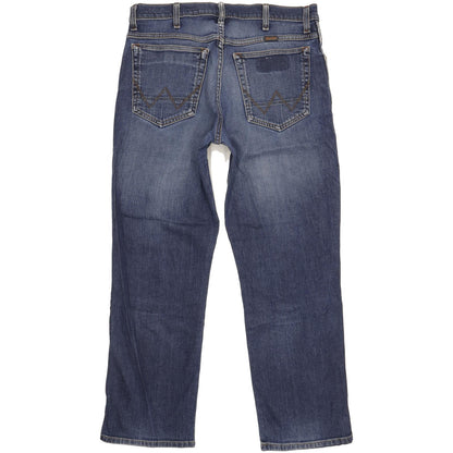 Wrangler Texas Men Blue Straight Regular Stretch Jeans W34 L30