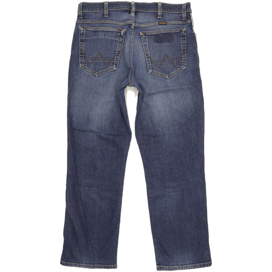 Wrangler Texas Men Blue Straight Regular Stretch Jeans W34 L30