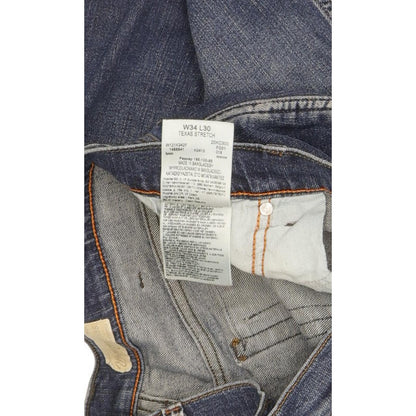 Wrangler Texas Men Blue Straight Regular Stretch Jeans W34 L30