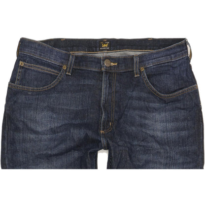 Lee Brooklyn Men Blue Straight Regular Stretch Jeans W36 L30