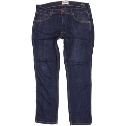 Wrangler Greensboro Men Blue Straight Regular Stretch Jeans W34 L29