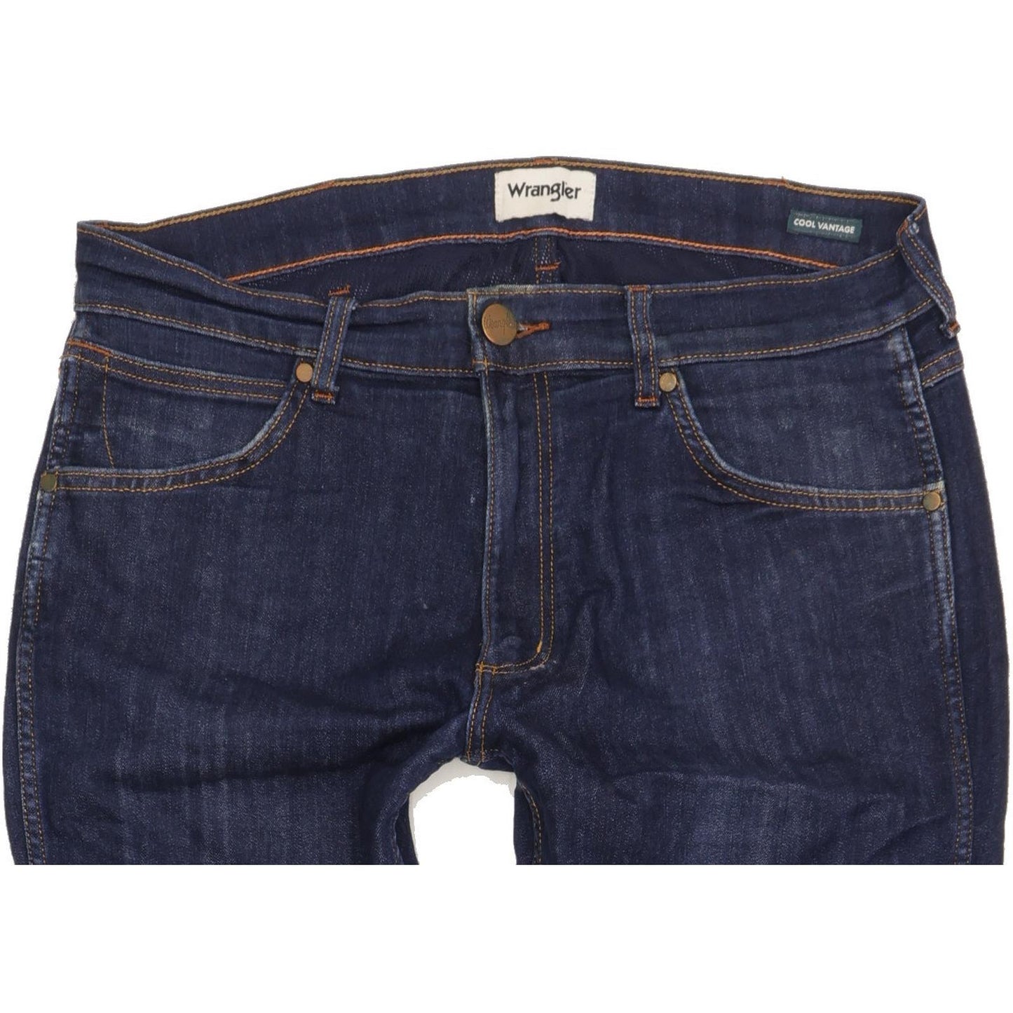 Wrangler Greensboro Men Blue Straight Regular Stretch Jeans W34 L29