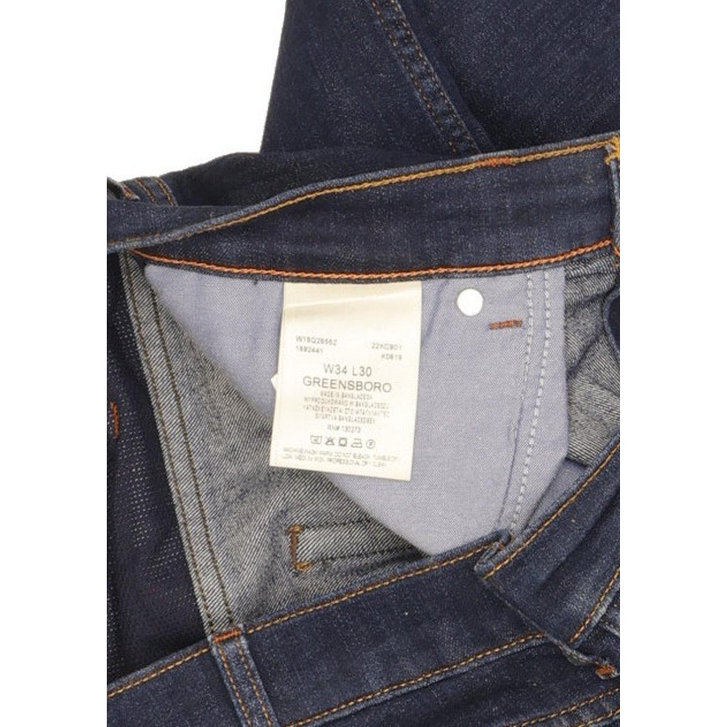 Wrangler Greensboro Men Blue Straight Regular Stretch Jeans W34 L29