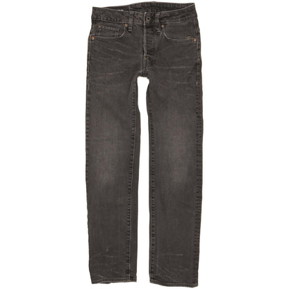 G-Star Attacc Men Black Straight Slim Stretch Jeans W27 L29