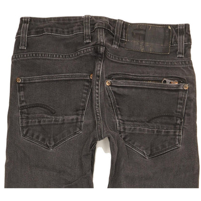 G-Star Attacc Men Black Straight Slim Stretch Jeans W27 L29
