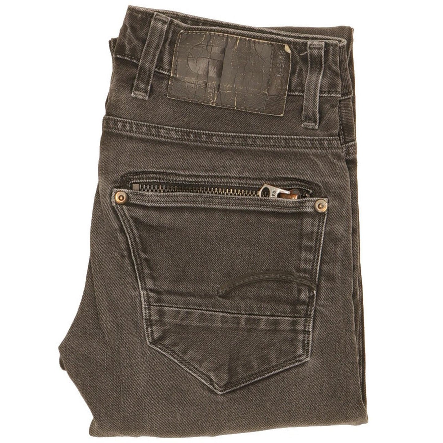 G-Star Attacc Men Black Straight Slim Stretch Jeans W27 L29