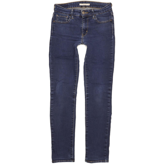 Levi's 712 Women Blue Straight Slim Stretch Jeans W26 L30