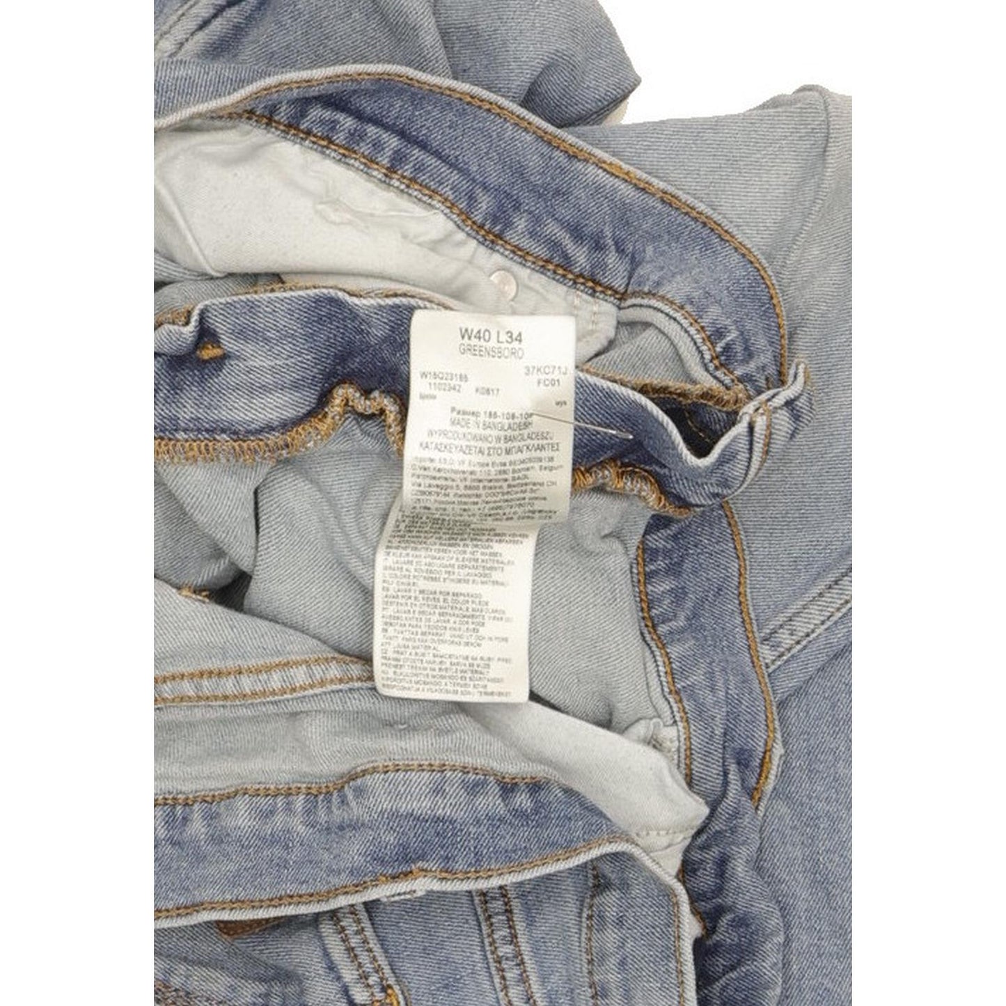 Wrangler Greensboro Men Blue Straight Regular Stretch Jeans W40 L31