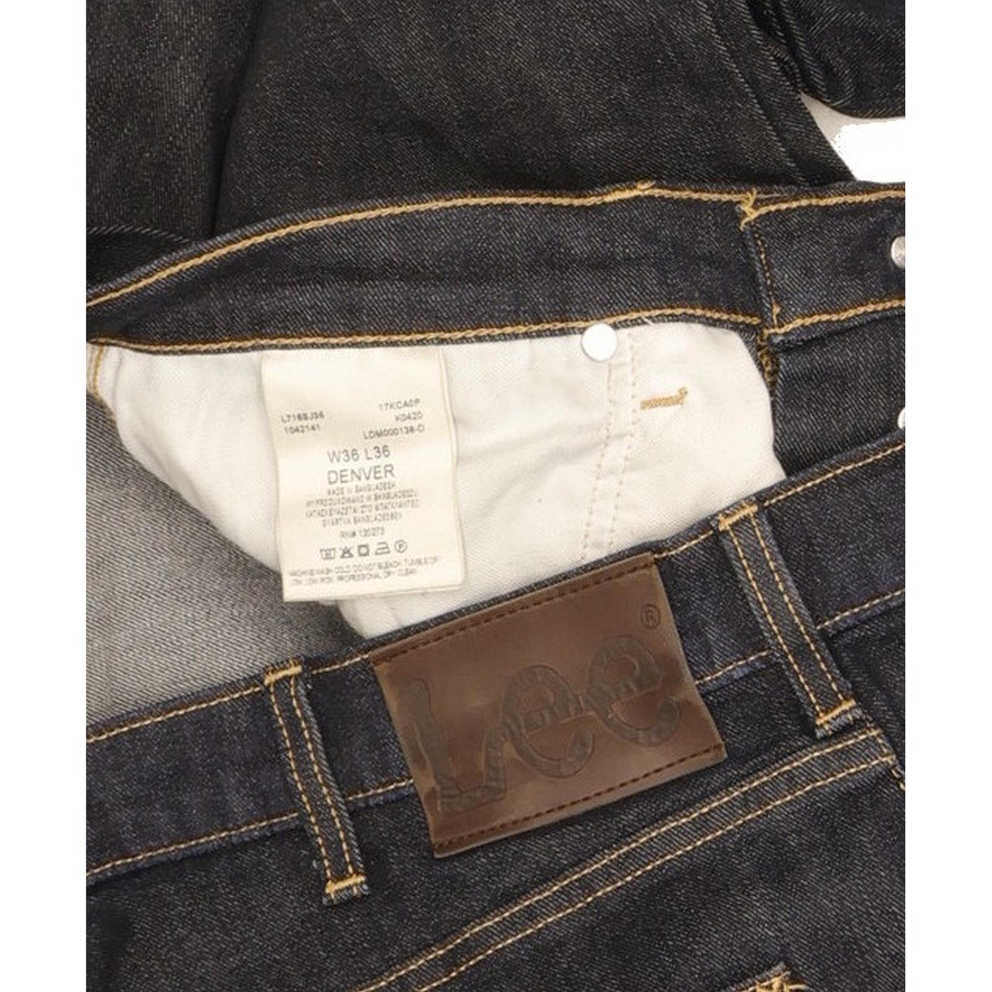 Lee Denver Men Blue Bootcut Regular Stretch Jeans W36 L34