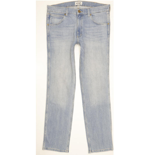 Wrangler Greensboro Men Blue Straight Regular Stretch Jeans W34 L32