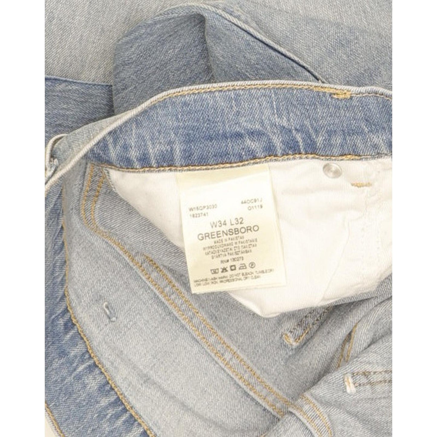 Wrangler Greensboro Men Blue Straight Regular Stretch Jeans W34 L32