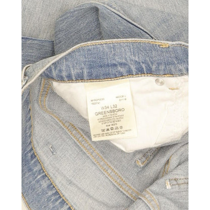 Wrangler Greensboro Men Blue Straight Regular Stretch Jeans W34 L32