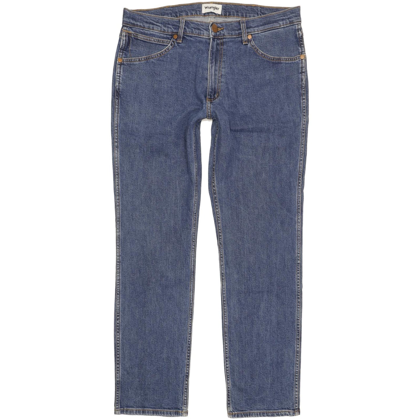 Wrangler Greensboro Men Blue Straight Regular Stretch Jeans W34 L31
