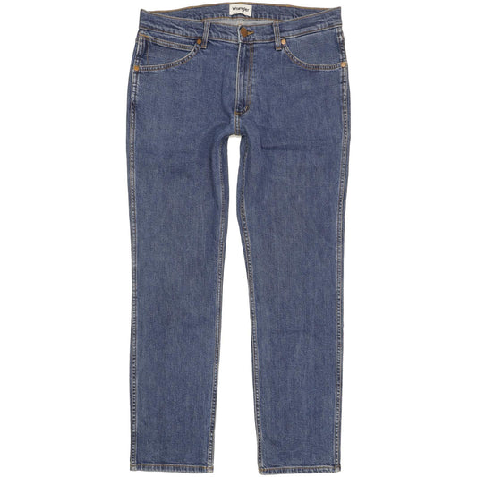 Wrangler Greensboro Men Blue Straight Regular Stretch Jeans W34 L31