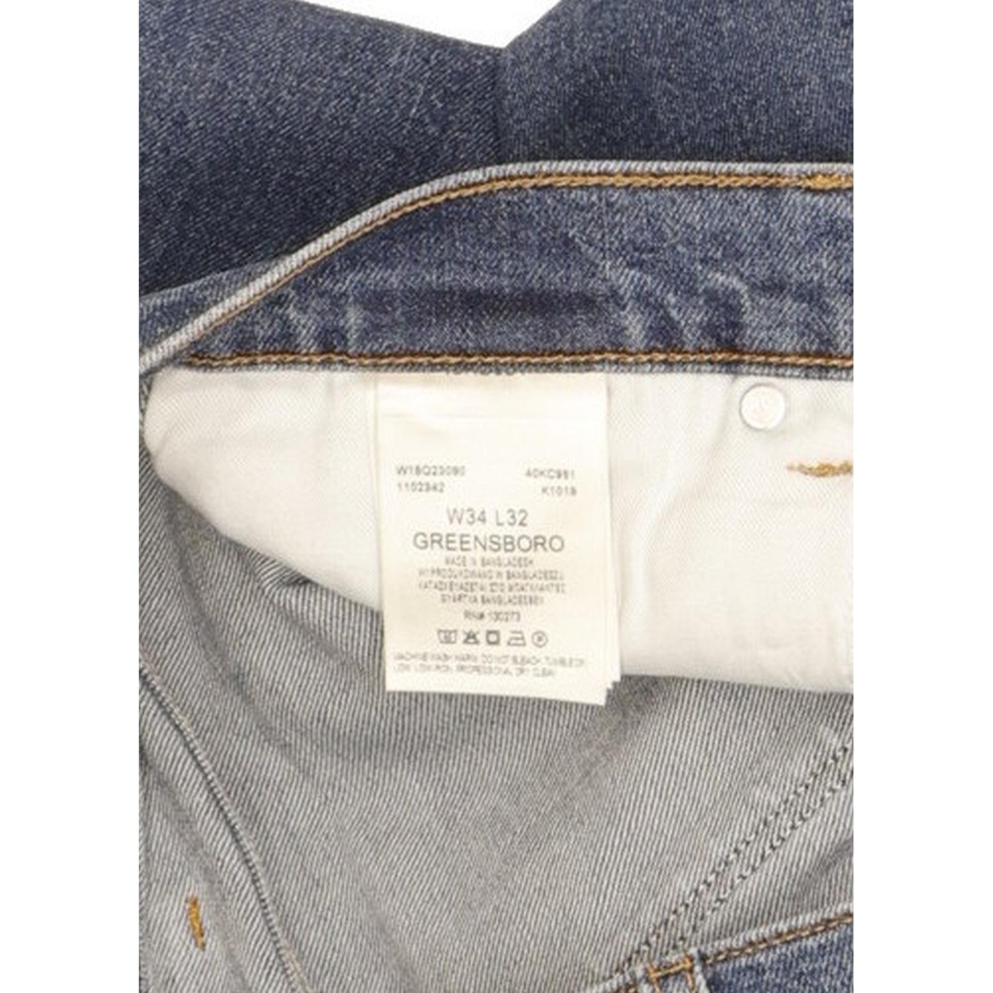 Wrangler Greensboro Men Blue Straight Regular Stretch Jeans W34 L31