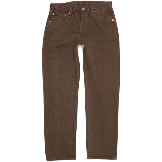 Levi's 501 Made in USA Men Brown Straight Regular Jeans W33 L30