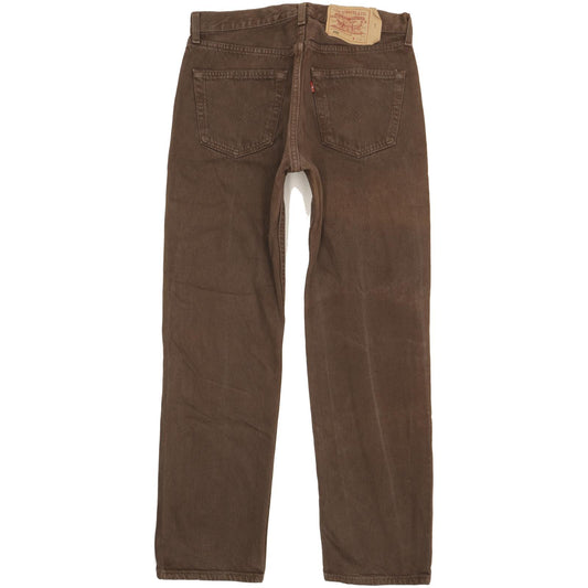 Levi's 501 Made in USA Men Brown Straight Regular Jeans W33 L30