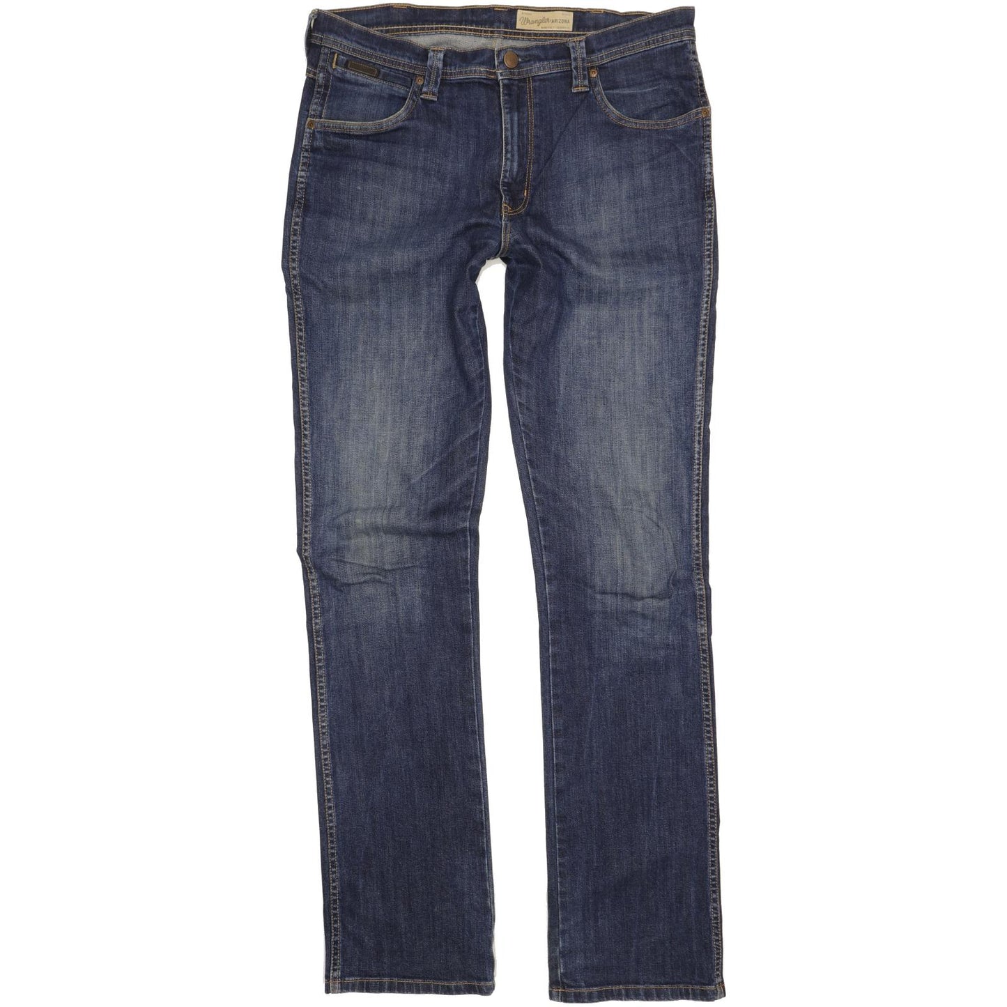 Wrangler Arizona Men Blue Straight Regular Stretch Jeans W36 L36