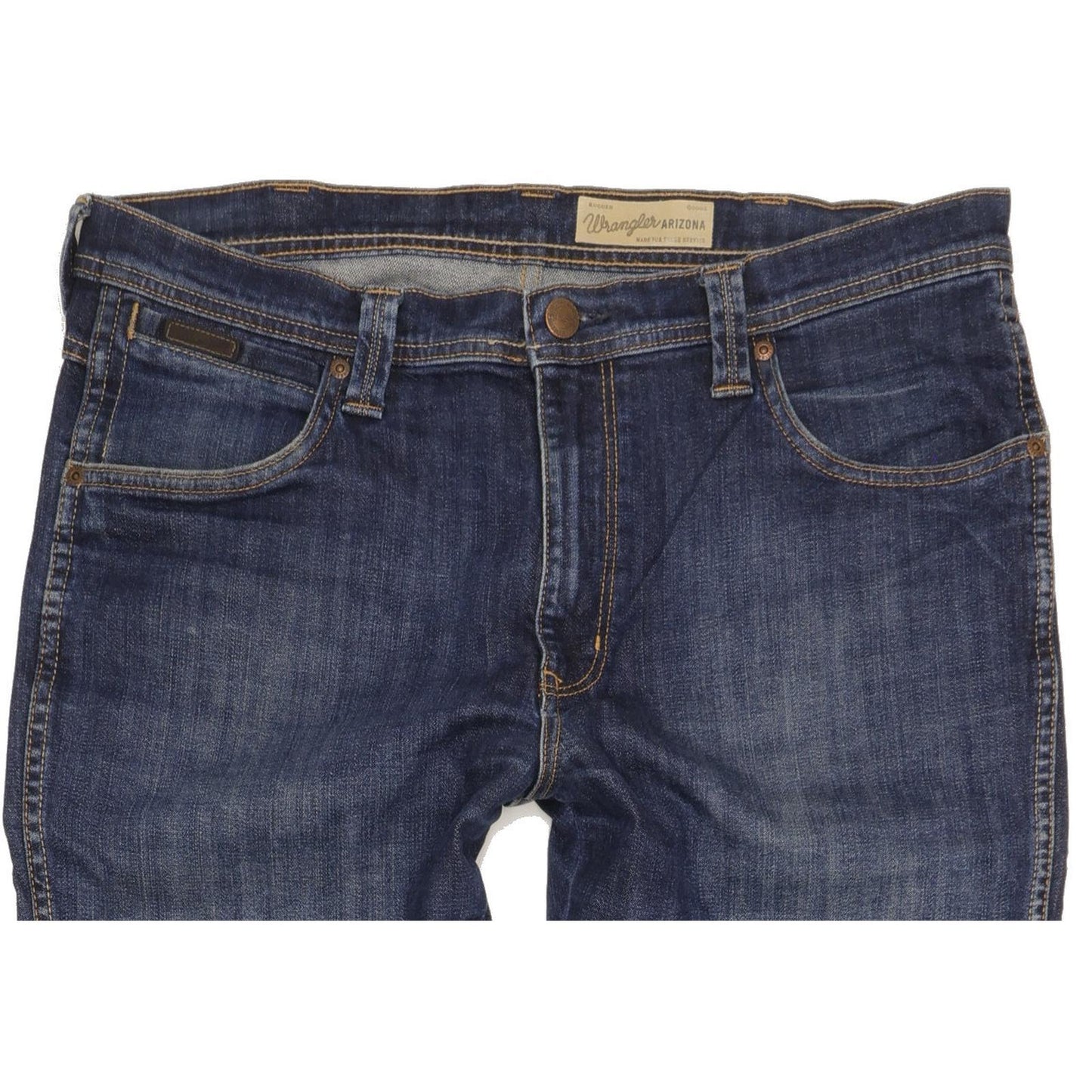 Wrangler Arizona Men Blue Straight Regular Stretch Jeans W36 L36