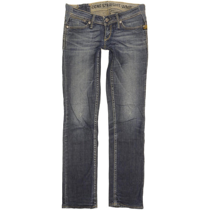 G-Star Core Women Blue Straight Slim Jeans W28 L33