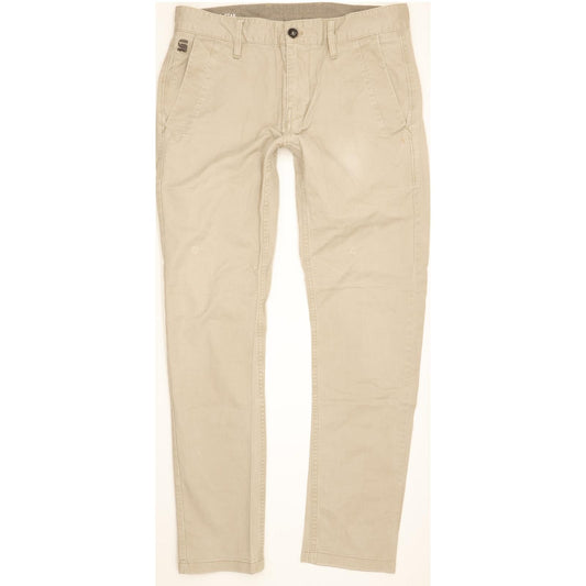 G-Star Bronson Men Beige Tapered Slim Chino Stretch Jeans W33 L30