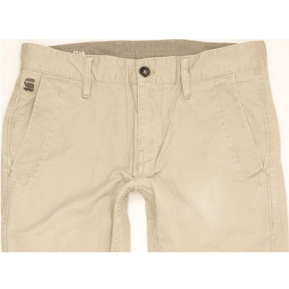 G-Star Bronson Men Beige Tapered Slim Chino Stretch Jeans W33 L30