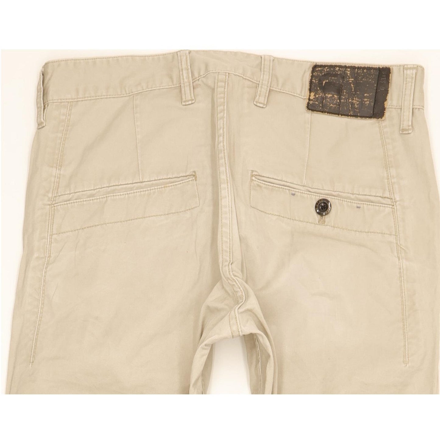G-Star Bronson Men Beige Tapered Slim Chino Stretch Jeans W33 L30