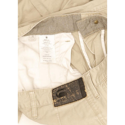 G-Star Bronson Men Beige Tapered Slim Chino Stretch Jeans W33 L30