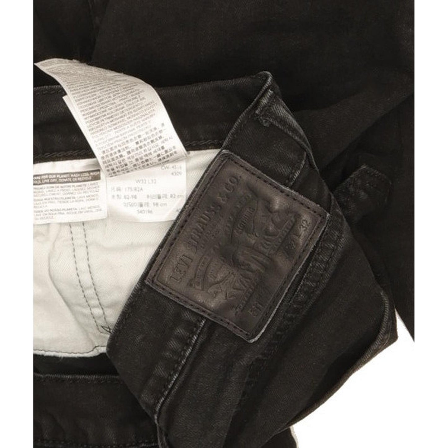 Levi's 511 Men Black Straight Slim Stretch Jeans W32 L31