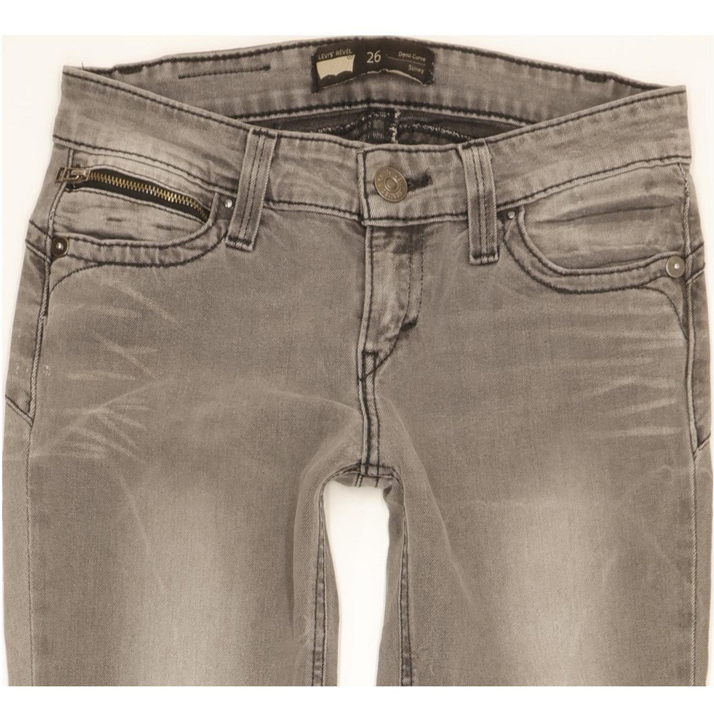 Levi's Revel Demi Curve Women Grey Skinny Slim Stretch Jeans W26 L32